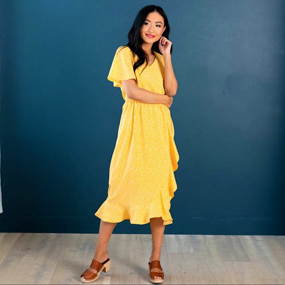 sweet salt Dresses & Skirts - SweetSalt Polka Dot Midi Wrap Dress